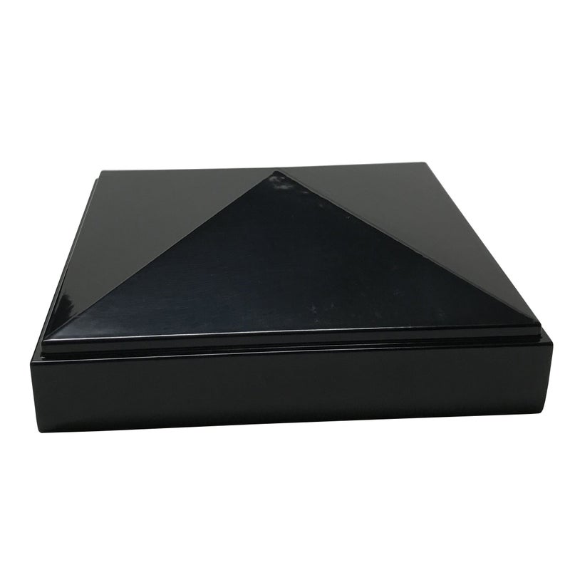 Decorex Hardware 4" x 4" Aluminium Pyramid Post Cap for Metal Posts - Pressure Fit - Black - Image 2